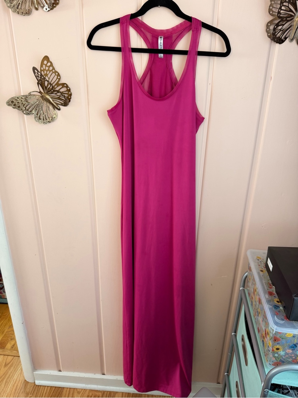Fabletics Fuchsia Racerback Maxi Dress szM